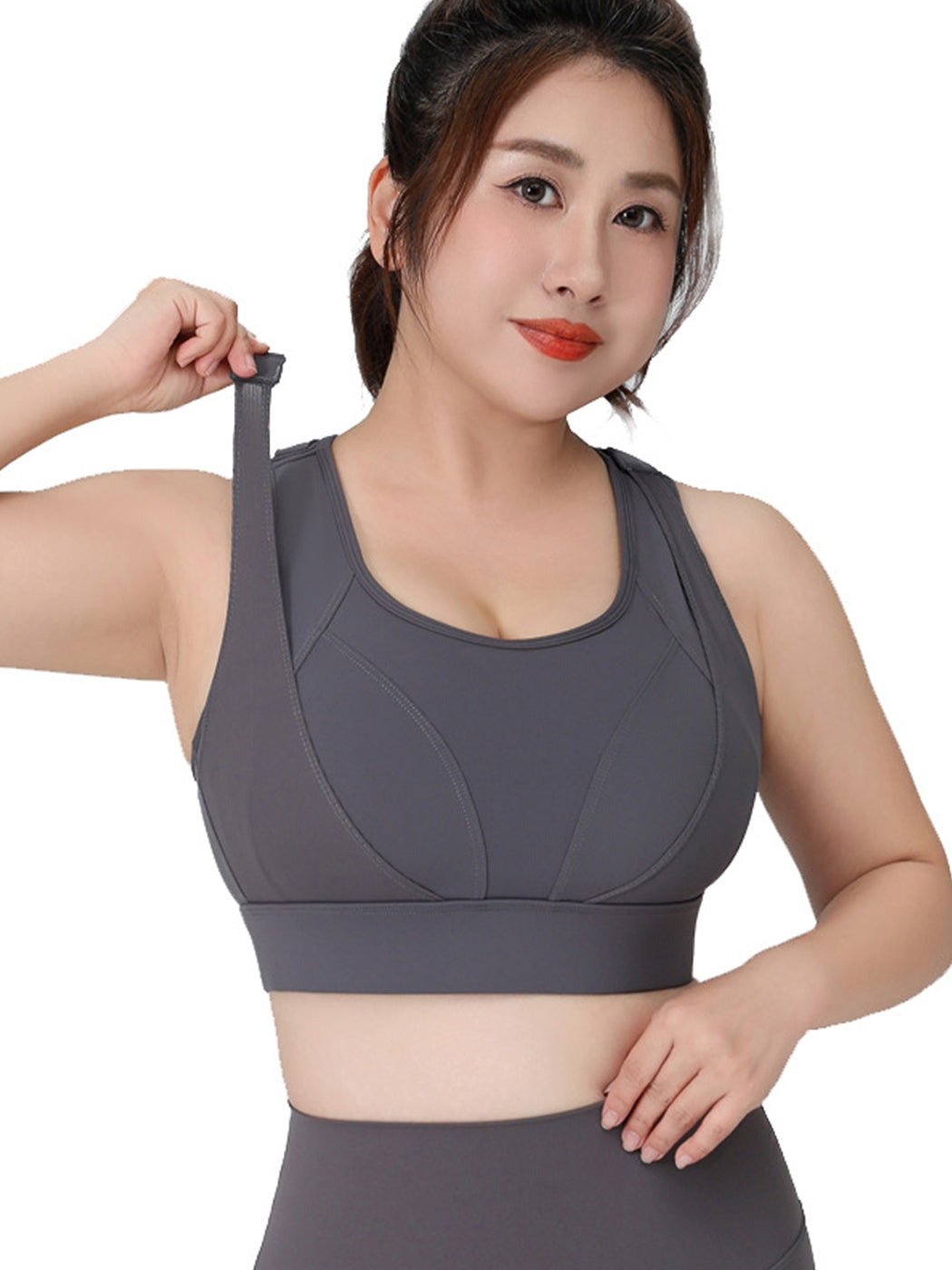 Adjustable Double-Layer Sports Bra with Anti-Sagging