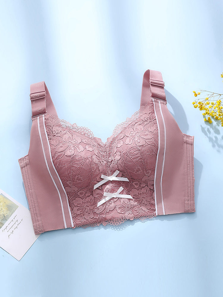 Lace Ultra thin Push Up Wireless Bra