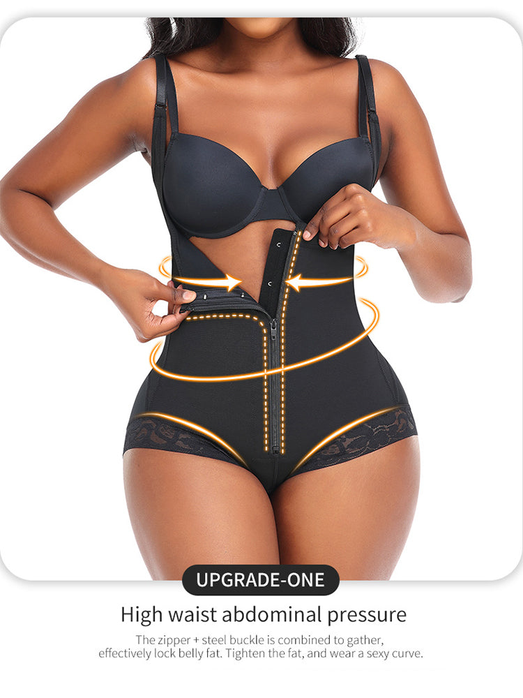 Zipper Tummy Control Back Support Body Shapewear
