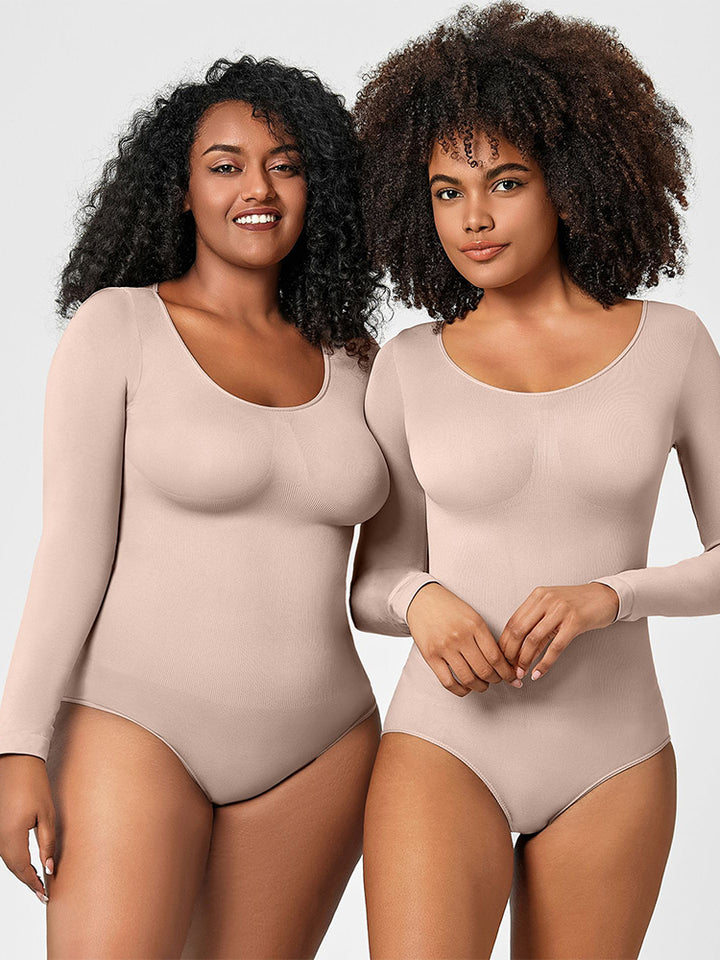 Seamless Long Sleeve Shapewear Bodysuit for Women