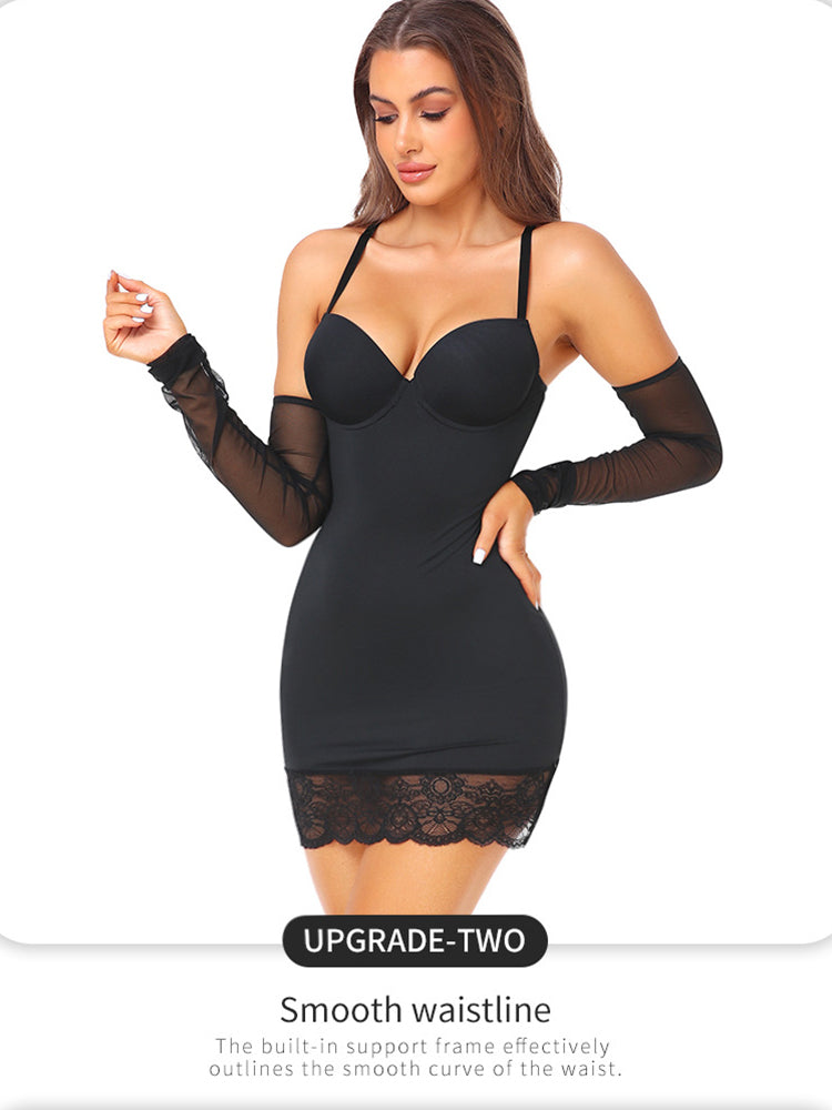 Sexy Backless Lace Tight Wrap Hip Suspender Dress
