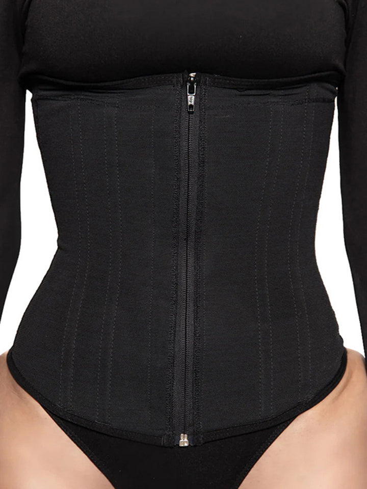 Boned Zipper Closure Tummy Control Waist Trainer