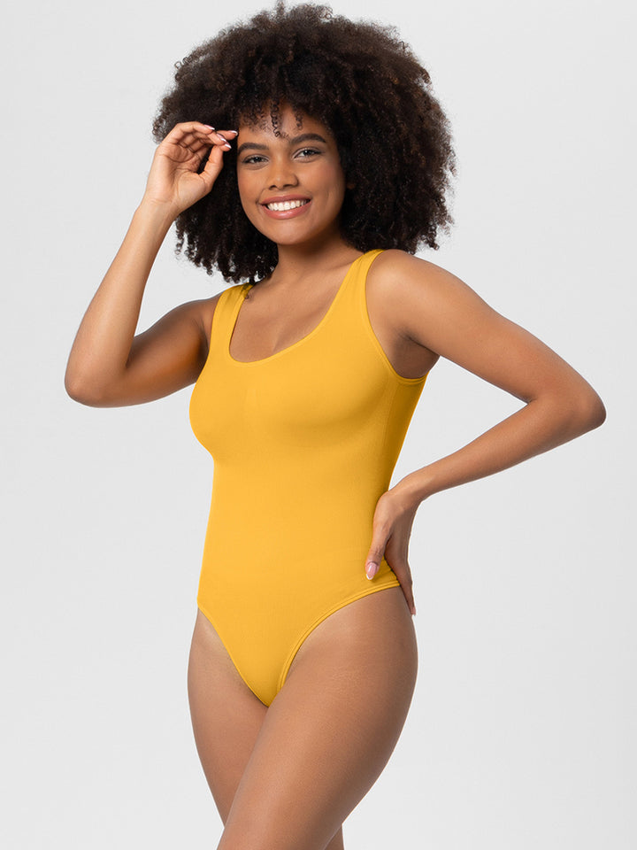 Slim Fit Seamless Tummy Control Thong Bodysuit Shapewear