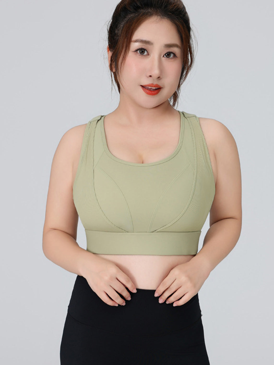 Adjustable Double-Layer Sports Bra with Anti-Sagging