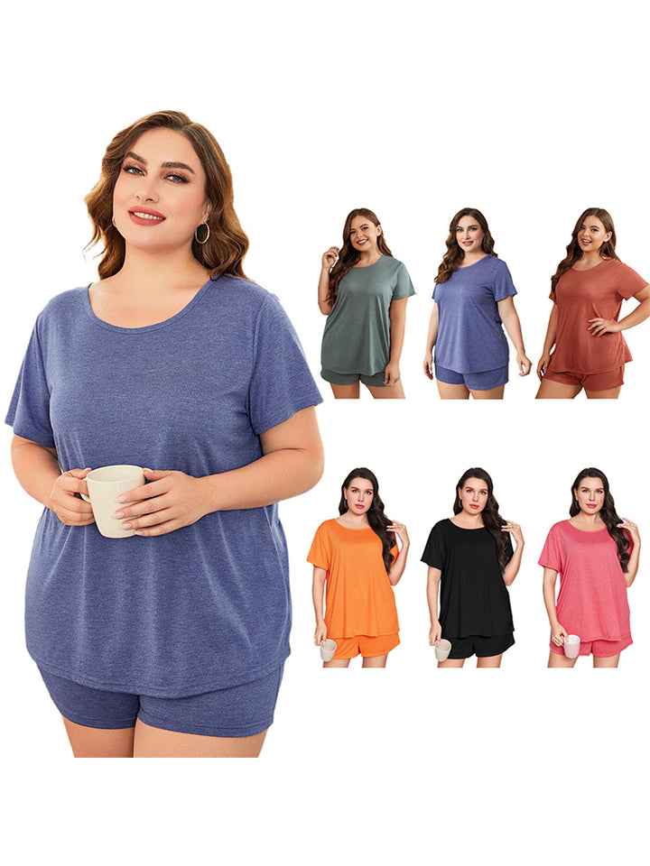 Solid Color Soft Lounge Two-Piece Set