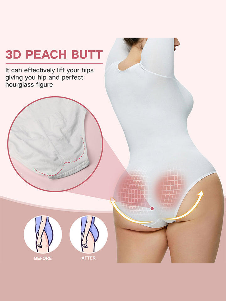 Seamless Long Sleeve Shapewear Bodysuit for Women