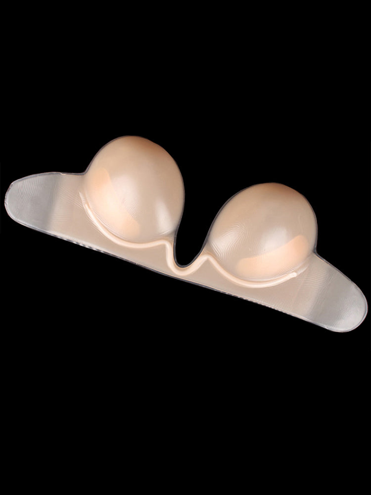 Adhesive Push Up Deep U-Shaped Plunge Silicone Invisible Bra