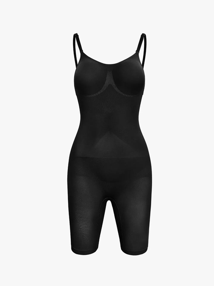 Tummy Control Faja Seamless Sculpting Bodysuit Mid Thigh Shapewear