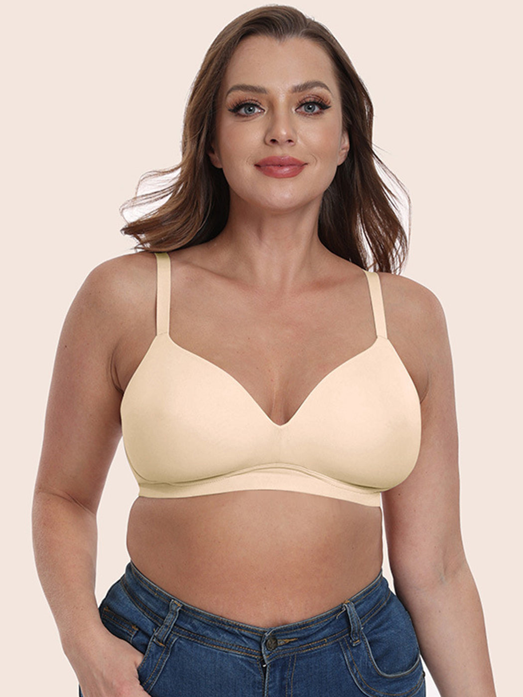 Women's Comfort Smoothing Stretch Wireless Lightly Lined Bra