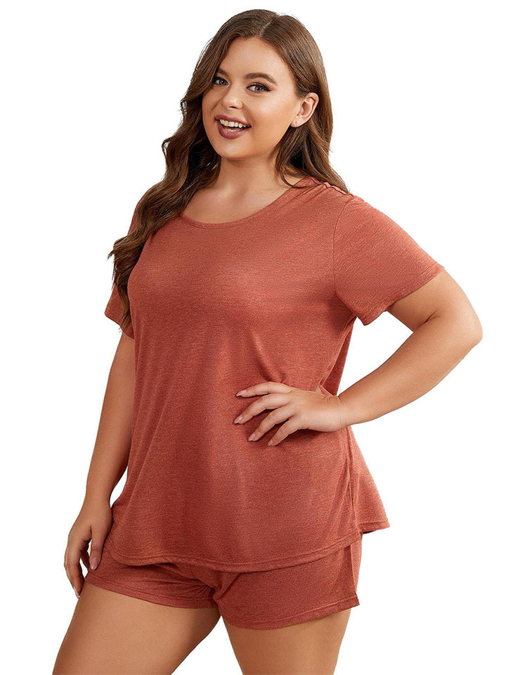 Solid Color Soft Lounge Two-Piece Set