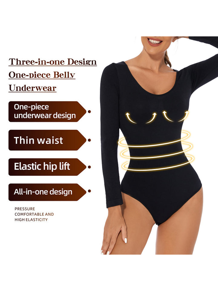 Seamless Long Sleeve Shapewear Bodysuit for Women