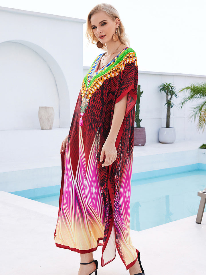 Stylish Flowy Beach Cover Up Robe - UPF 50+ Sun Protection