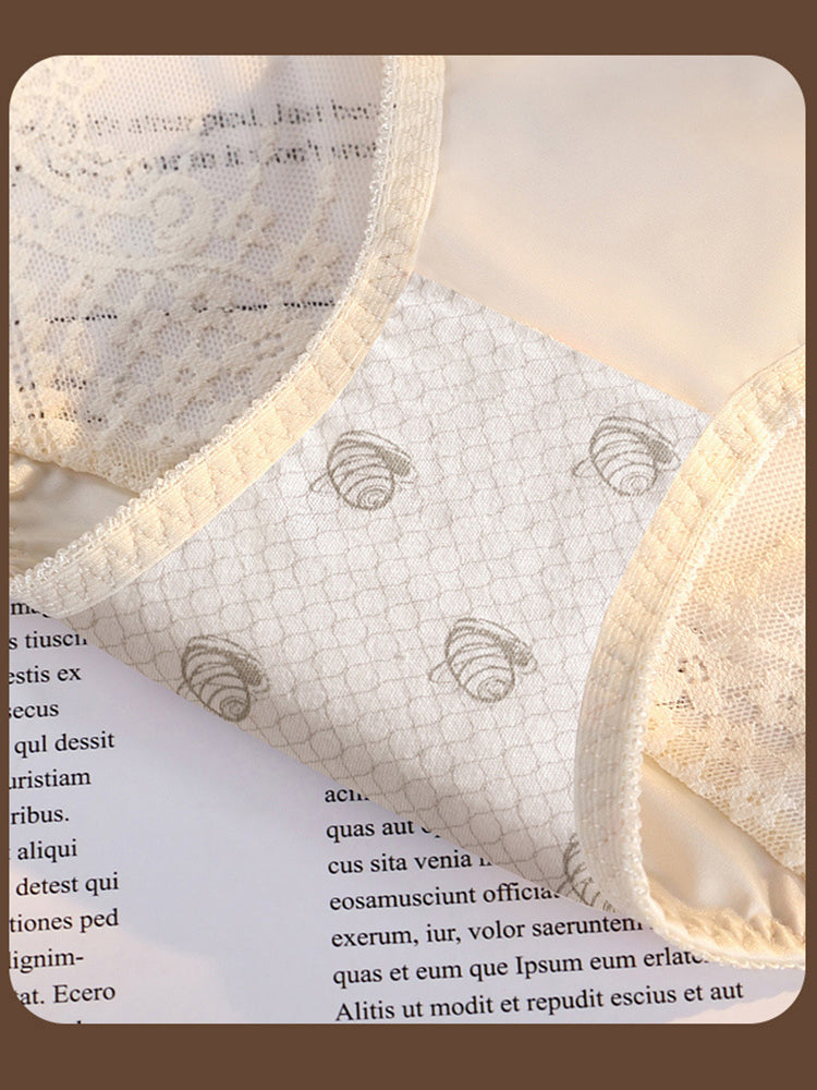 Breathable Mid-high Waist Smooth Ice Silk Panties