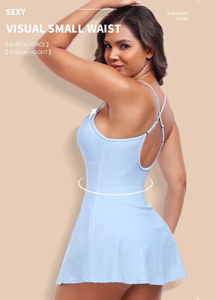 Women's Tummy-Control One-Piece Swim Dress