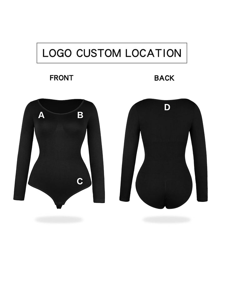 Seamless Long Sleeve Shapewear Bodysuit for Women