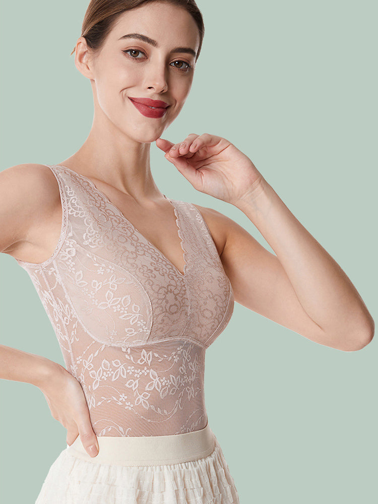 Mulberry Silk Lace Soft Wireless Bra Tank Top