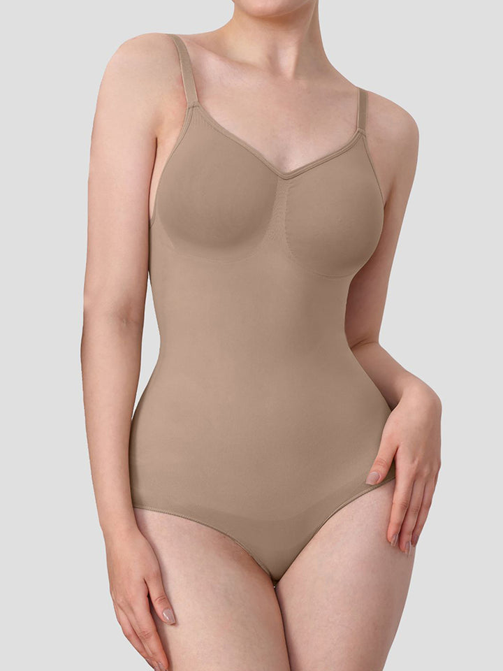 High-Compression Strappy Sculpting Bodysuit for Women