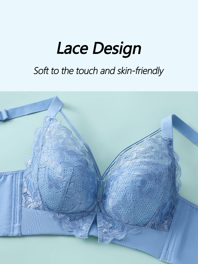 Lace Bralettes Full Cup Push Up Wireless Bras for Women