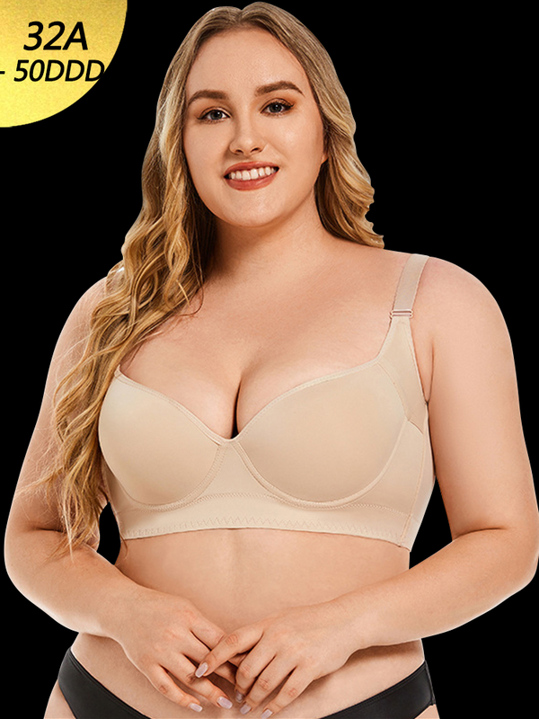 Glossy Seamless Push Up Underwire Bra