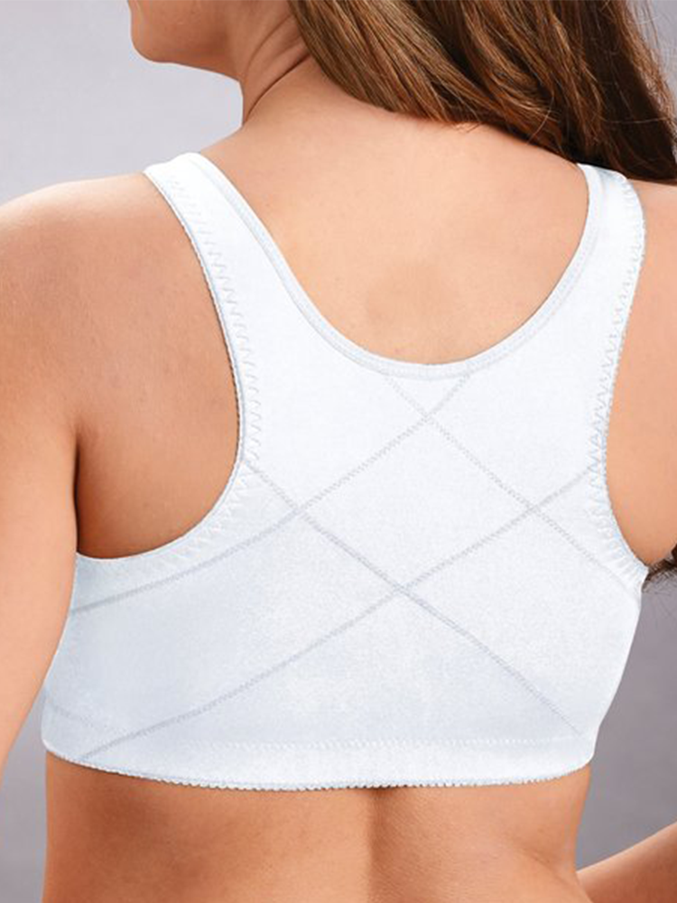 Breathable Lace Front Close Wire-free Bra