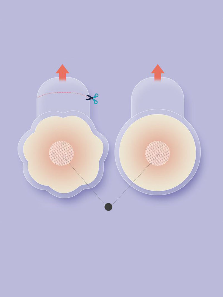 2 Pairs Reusable Breast Lift Tape Silicone Nipple Covers