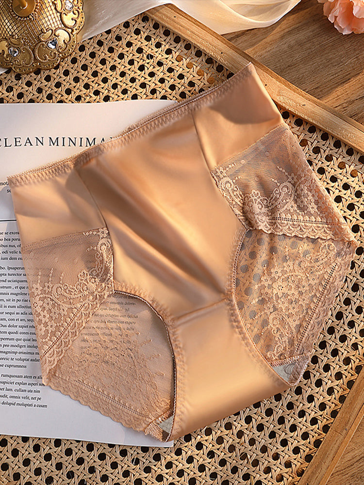 Breathable Mid-high Waist Smooth Ice Silk Panties