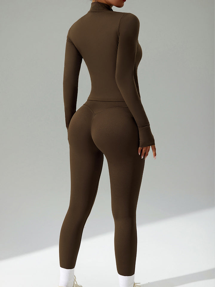 Quick-drying Tight 3-Piece Yoga Set with Jacket