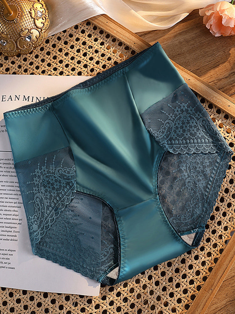 Breathable Mid-high Waist Smooth Ice Silk Panties