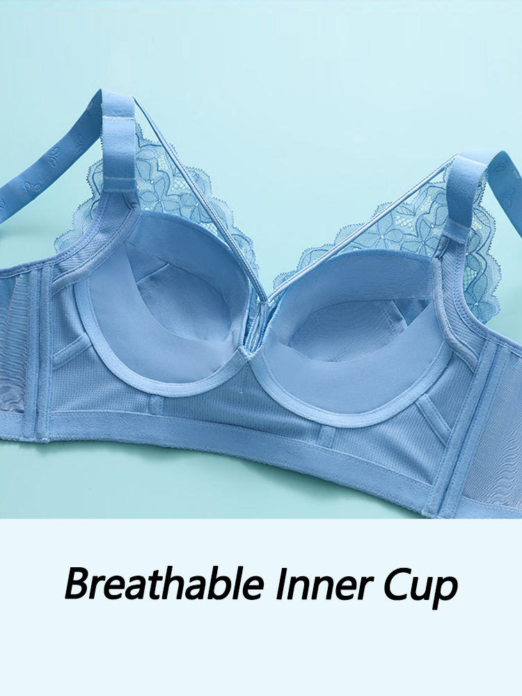 Lace Bralettes Full Cup Push Up Wireless Bras for Women