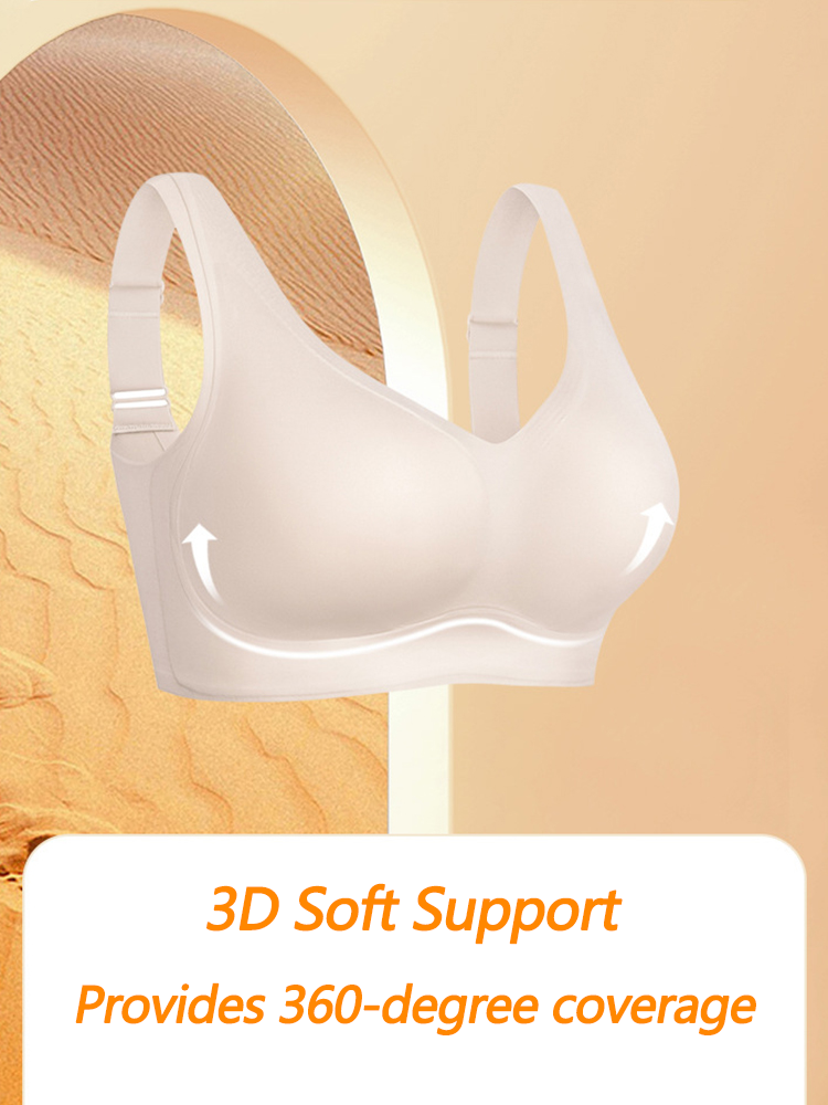 Seamless Wire-free Minimizer Bra with Wide Straps