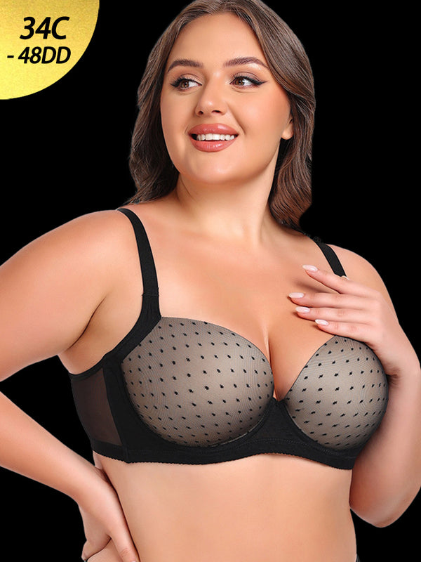 Plus Size Underwire Minimizer - Push-Up Lift & Anti-Sagging Support