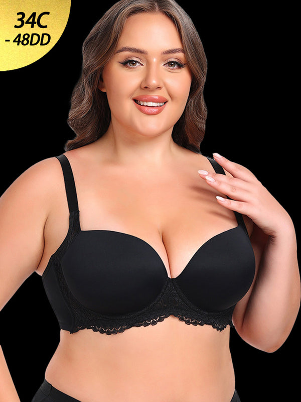 Women's Lace Trim Breathable Push-Up Bras