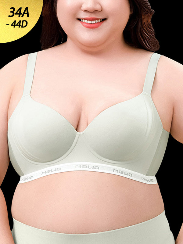 Women's Plus Size Push-Up Bra with Flexible Underwire– Stabilizing Cups