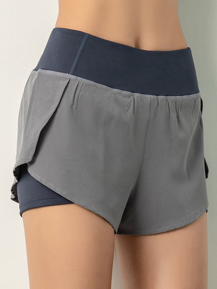 Women's Quick Dry 2-in-1 Running Fitness Shorts