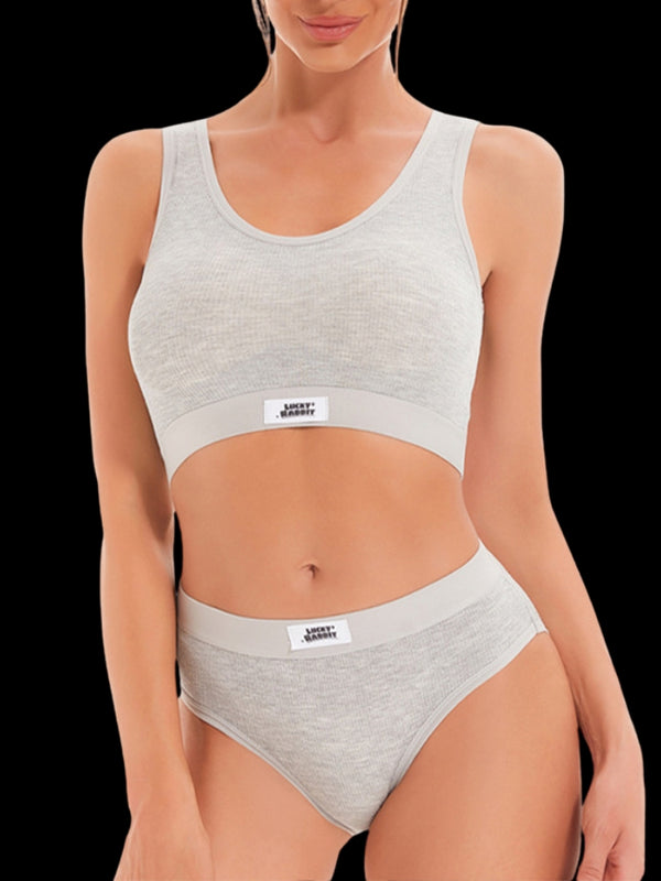 Sports Bra Set with Padded Camisole