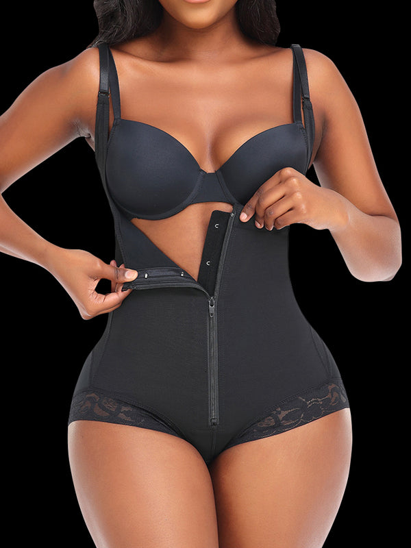 Zipper Tummy Control Back Support Body Shapewear