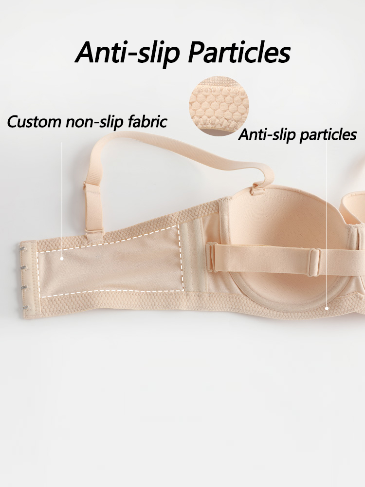 Anti Slip Push Up Strapless Underwire Bra