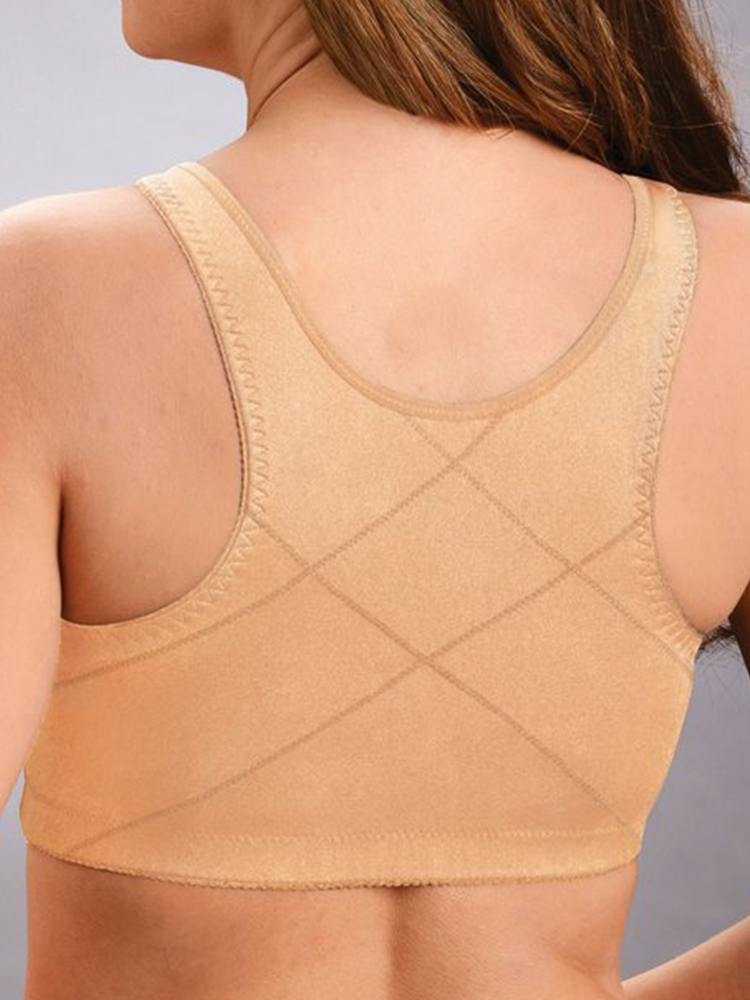Breathable Lace Front Close Wire-free Bra