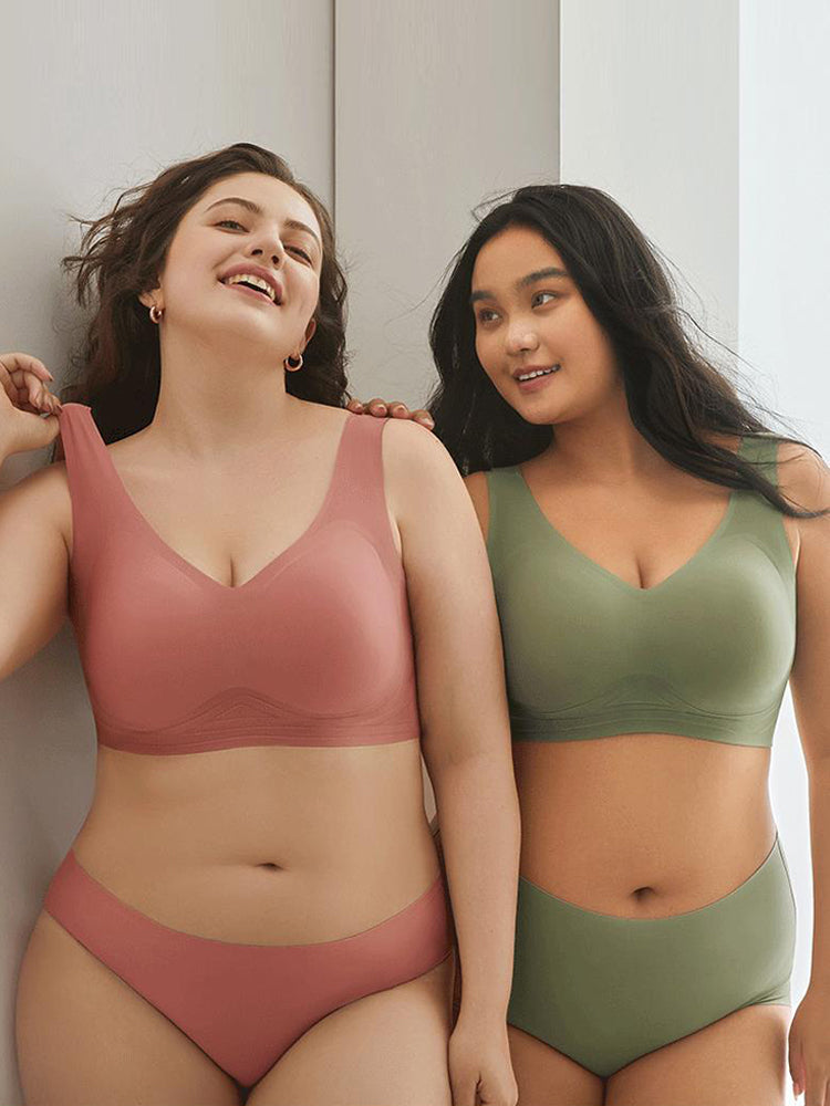 Seamless V-Neck Wireless Bras