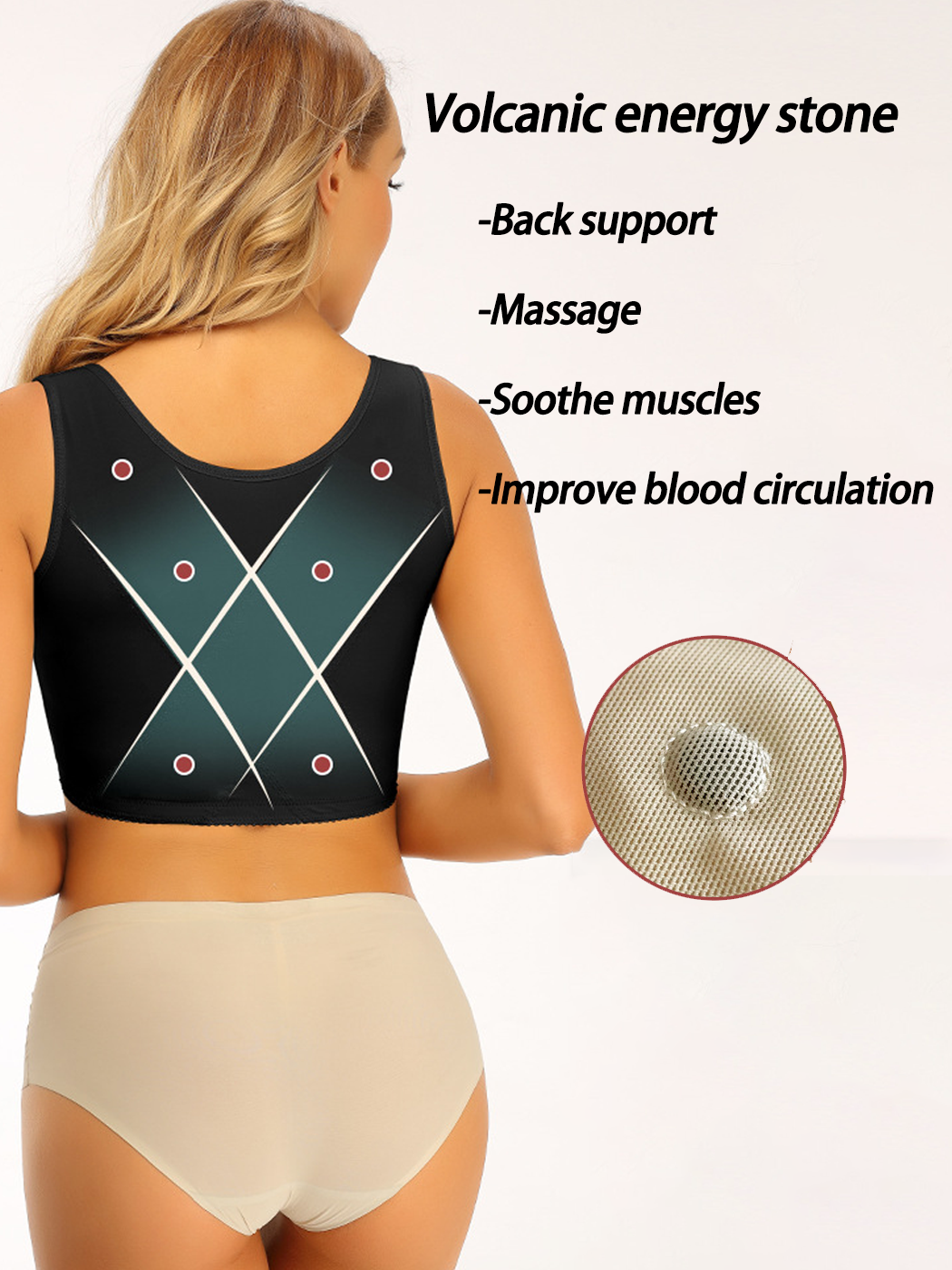 Volcanic Energy Stone Support Upper Post Surgical Arm Compression Shapewear
