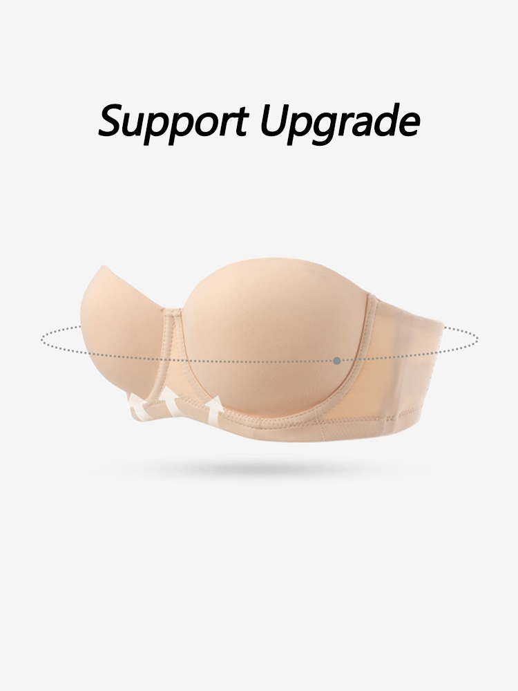 Anti Slip Push Up Strapless Underwire Bra