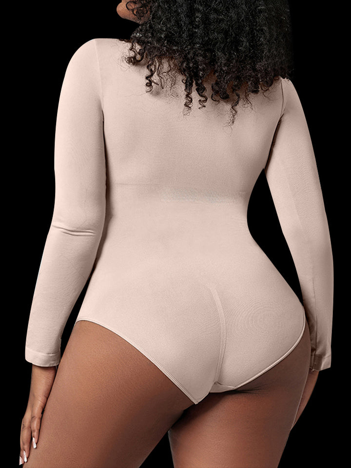 Seamless Long Sleeve Shapewear Bodysuit for Women