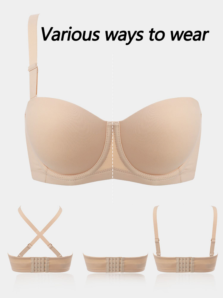 Anti Slip Push Up Strapless Underwire Bra
