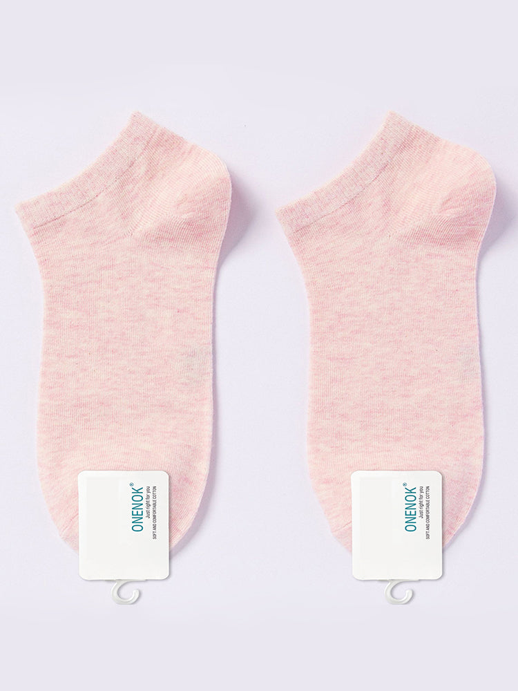 Women's Pure Cotton Candy Color Casual Short Socks