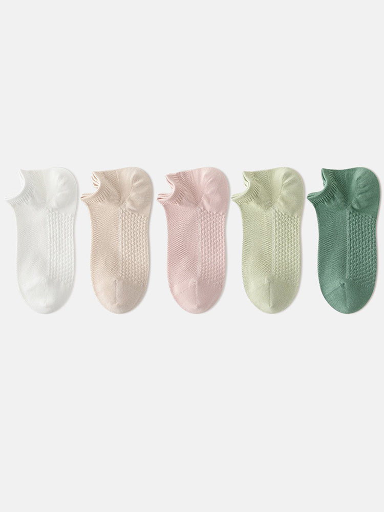 Women's 5-Pack Invisible Comfort Ankle Socks