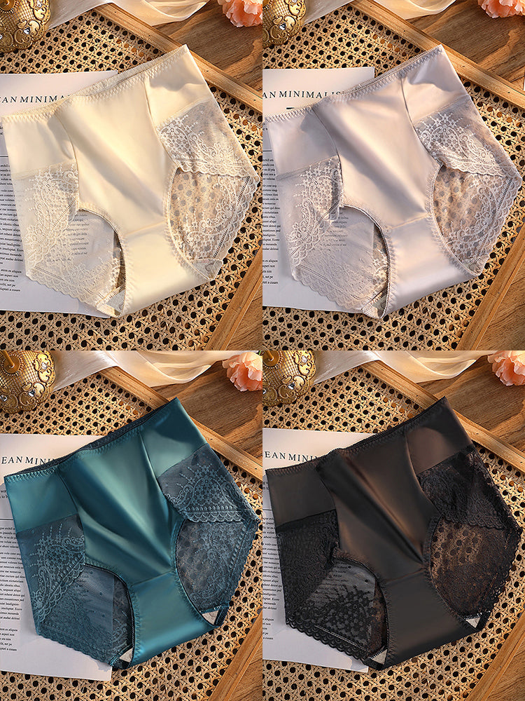 Breathable Mid-high Waist Smooth Ice Silk Panties