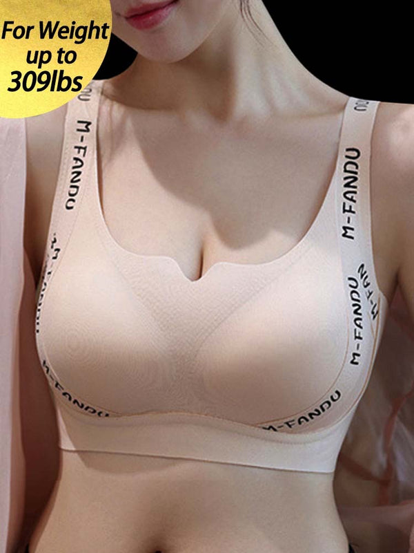 Plus-Size Minimizing Support Sports Wireless Bra – Side-Smoothing Lift