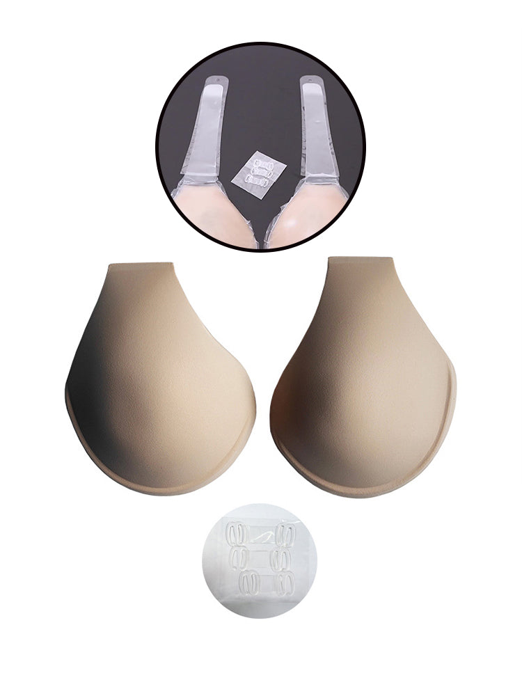 Adhesive Invisible Push Up Silicone Bra with Removable Transparent Straps