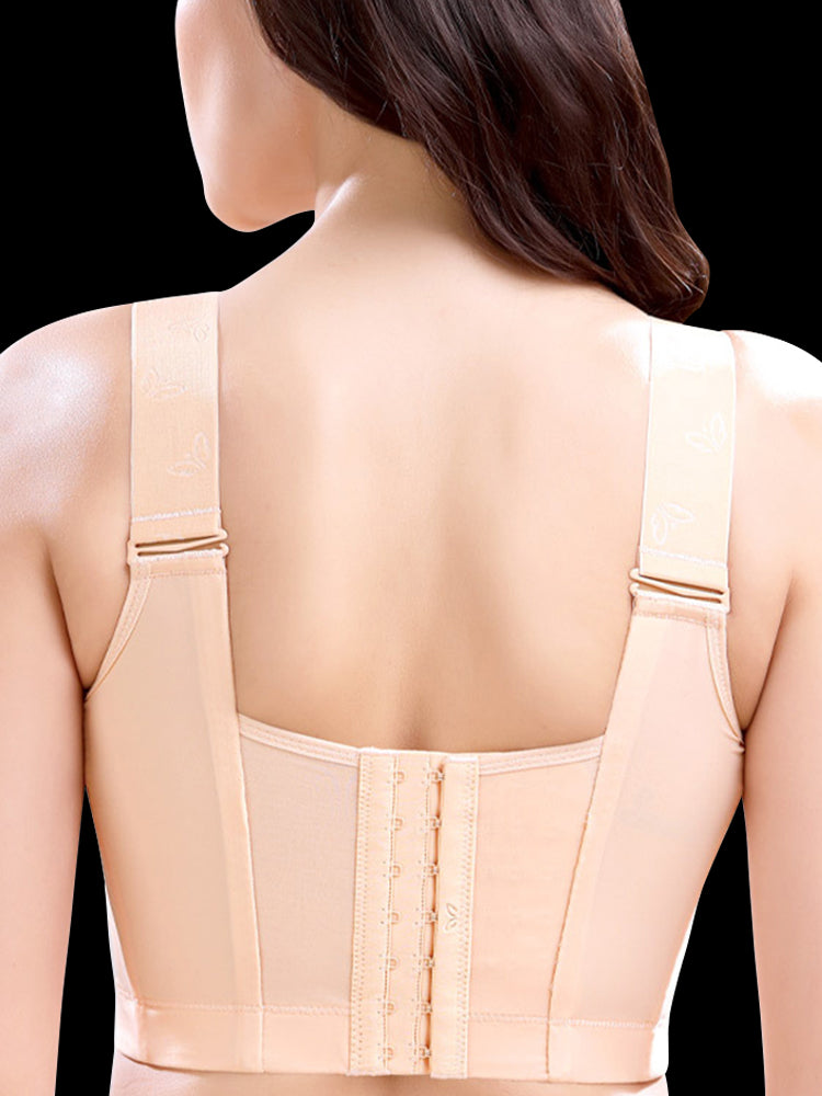 Full Coverage Lace Wide Strap Back & Posture Support Longline Bra