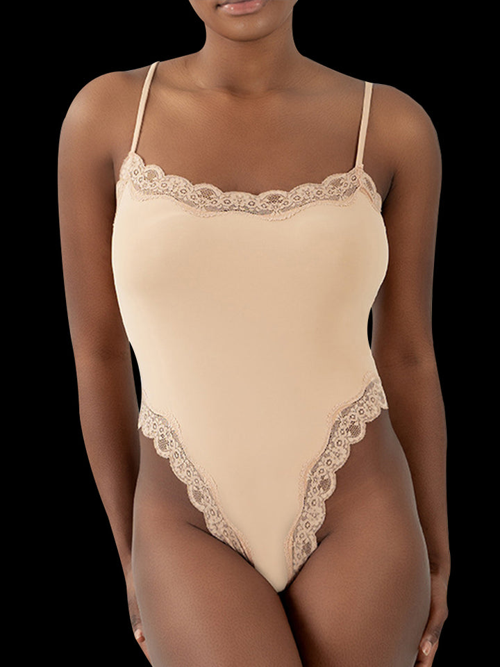 Seductive Lace Strap Bodysuit for Women
